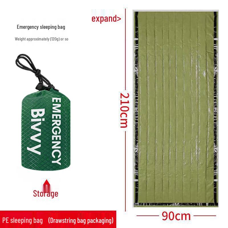 Insulated Emergency Sleeping Bag - Outdoor Survival/Cold Protection Blanket