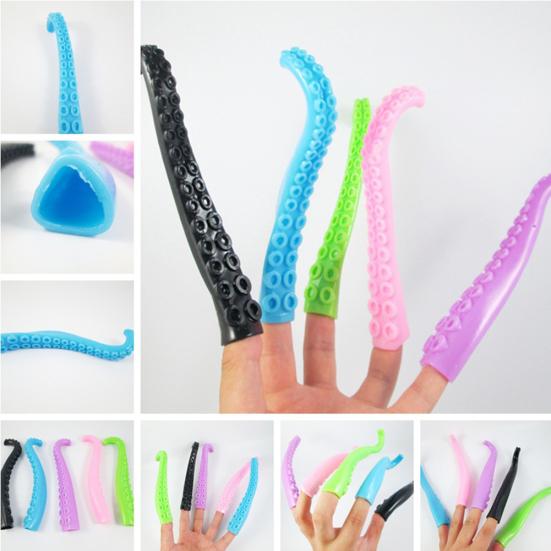 Kids Plastic Mini Finger Tentacle Octopus Prank Toy Cosplay Party Supplies Prop