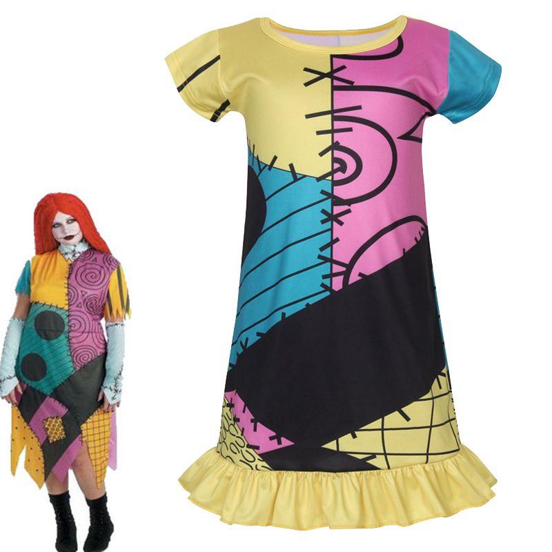 Whimsical Sally Costume From Nightmare Before Christmas Ideal For Kids Halloween Celebrations