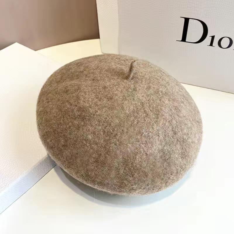 Берет шерстяной зимний универсальная шляпа, подчеркивающая лицо, маленькая шляпа художника, ретро шерстяная шляпа женская осень и зима