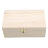 Wooden Box Rectangular Storage Box with Lock Clasp Gift Packaging Box Clamshell Solid Wood Box