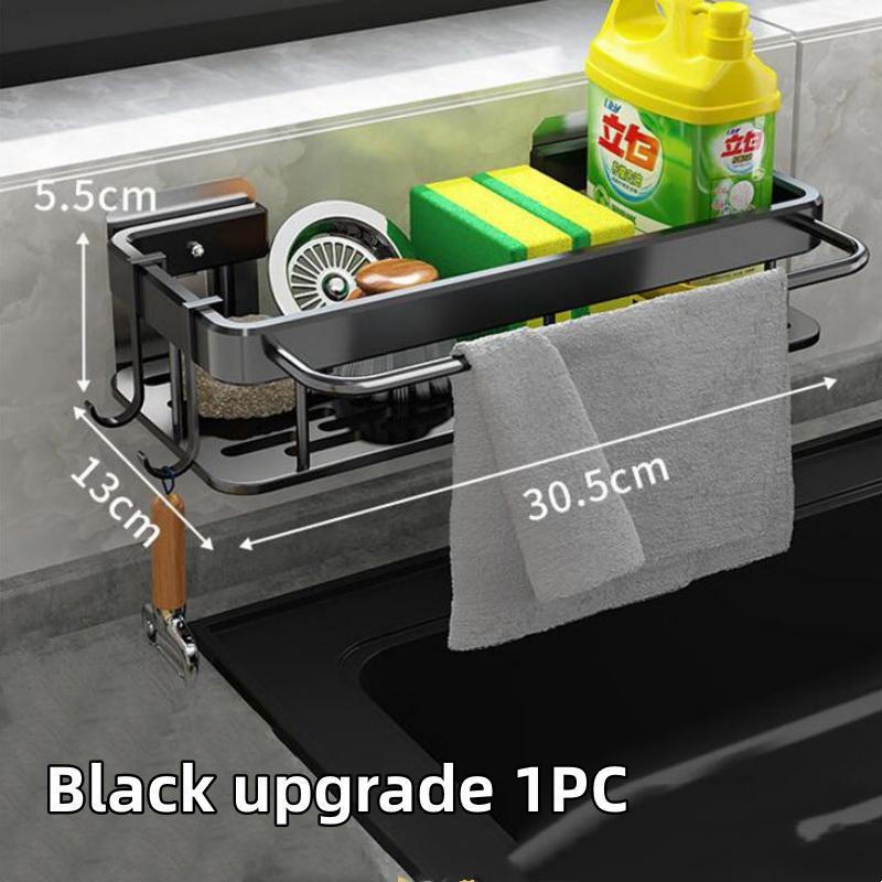 Органайзер для кухонных аксессуаров, держатель для кухонной раковины, органайзер для аксессуаров для ванной комнаты, металлическая полка без перфорации, полка с высокой несущей способностью