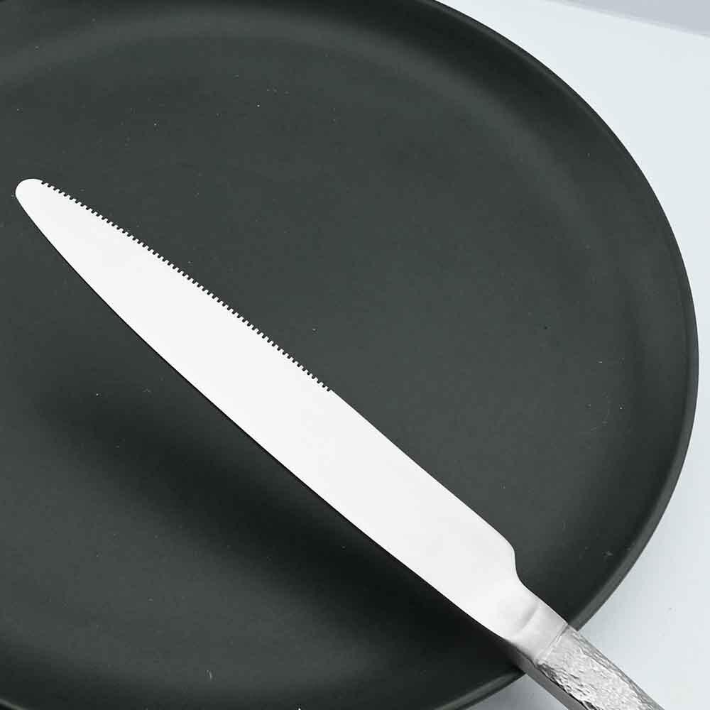 4 шт. высококлассный набор столового серебра 18/10, матовый набор столовых приборов из нержавеющей стали, серебряный набор столовых приборов, обеденный нож, вилка, ложка