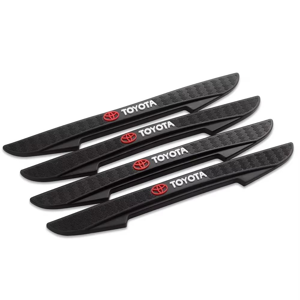 QDJ1 4Pcs Car Door Edge Anti-collision Strips Bumper Trim Sticker Accessories For Toyota Rav4 Corolla Chr Yaris Camry Cross Auris TRD