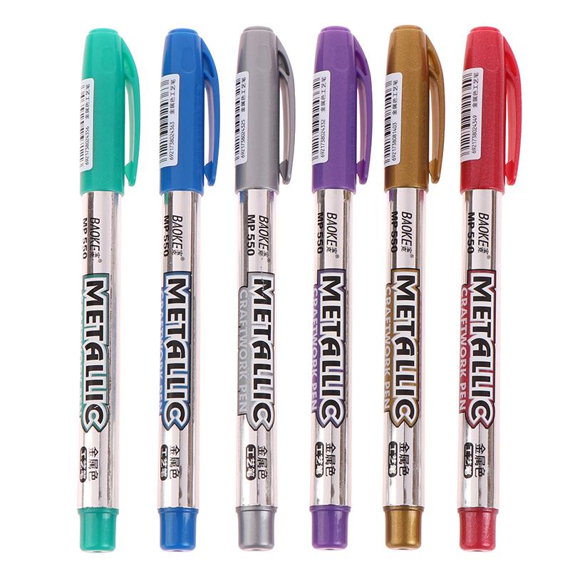 Diy Металлические Водонепроницаемые Перманентные Краски Маркеры Золотые И Серебряные Для Рисования Учащиеся Принадлежности Маркер Ручка Для Рукоделия