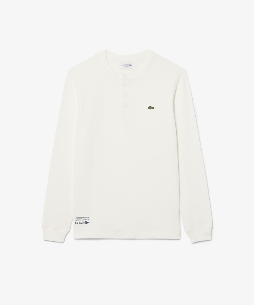 Мужская вафельная футболка с длинным рукавом и воротником-хенли LACOSTE Th1300-56G 70V