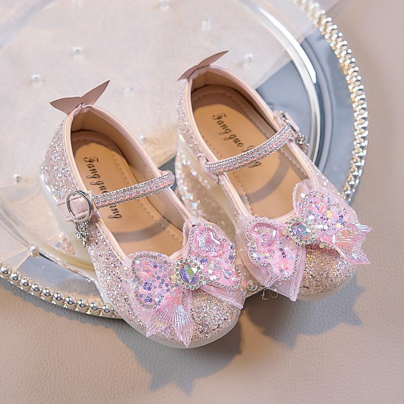 Новые Хрустальные Туфли-Хвост Русалки для Девочек 2025 года с Мягкой Подошвой и Высоким Каблуком, Идеальны для Вечерних Платьев