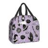 Custom Witchy On Pastel Purple Lunch Bag Men Women Warm Cooler Insulated Lunch Boxes for Kids School Children