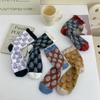 New Autumn and Winter Women Socks Floral Print Vintage Middle Tube Socks Japanese Fashion Harajuku Retro Sweet Girl Ruffle Socks