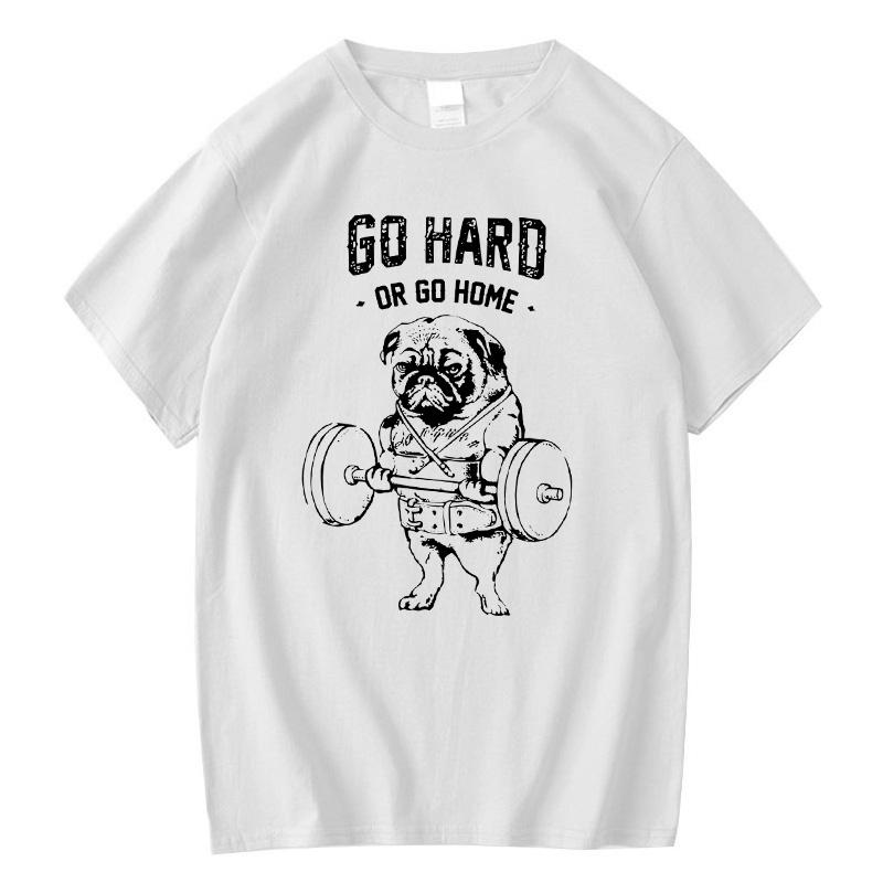 100 Cotton Casual Pug Life Mens T Shirts Fashion Go Home Or Go Hard Men Tshirt Tops Men Loose Male Tshirt Casual Summer