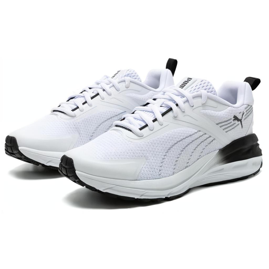 PUMA Abrasion Resistant Breathable Low top Rubber Running Shoes Unisex White Black 395235-03