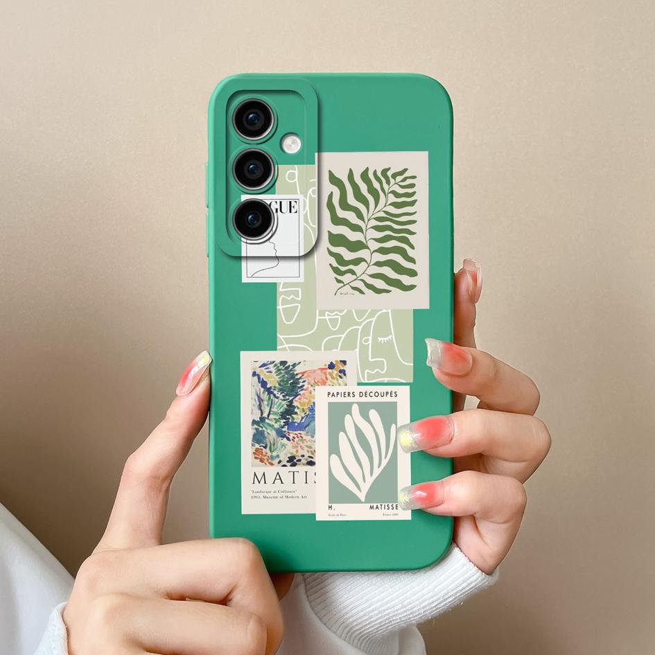 For Samsung Galaxy M15 A55 Ultra F15 A15 S24+ Case Popular Fashion Labels Anti Drop Matte Soft Liquid Silicone Shockproof Phone Cover Capas For Galaxy