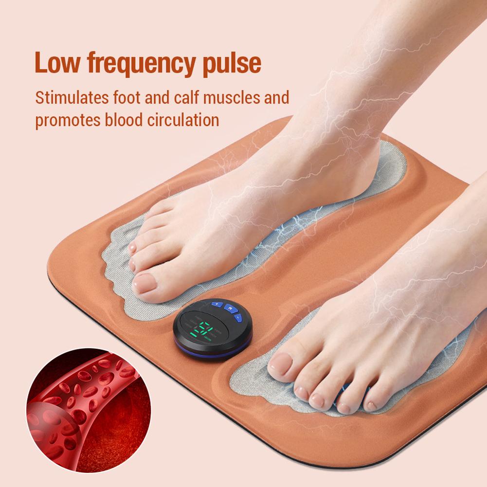 3D Smart Feet Massage Pad,6 Mode 15 Levels Ems-Foot Massager Circulation Boosters,For Tired Feet