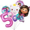 Hot Gabby Dollhouse Cats Balloon Birthday Decoration Disposable Balloon For Kilds Party Supplies