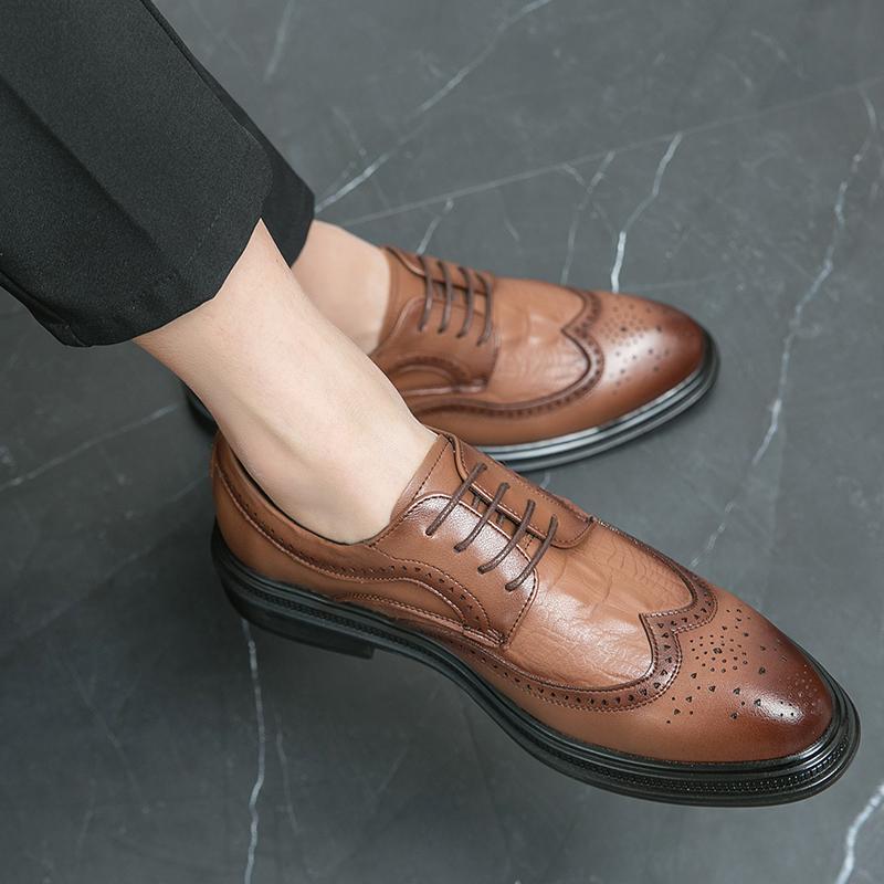 Новые мужские модельные кожаные туфли, роскошные модные свадебные туфли для жениха, мужские туфли-броги в английском стиле