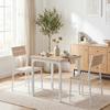 Three-Piece Minimal and Compact Dining Set, Oak Wood Effect