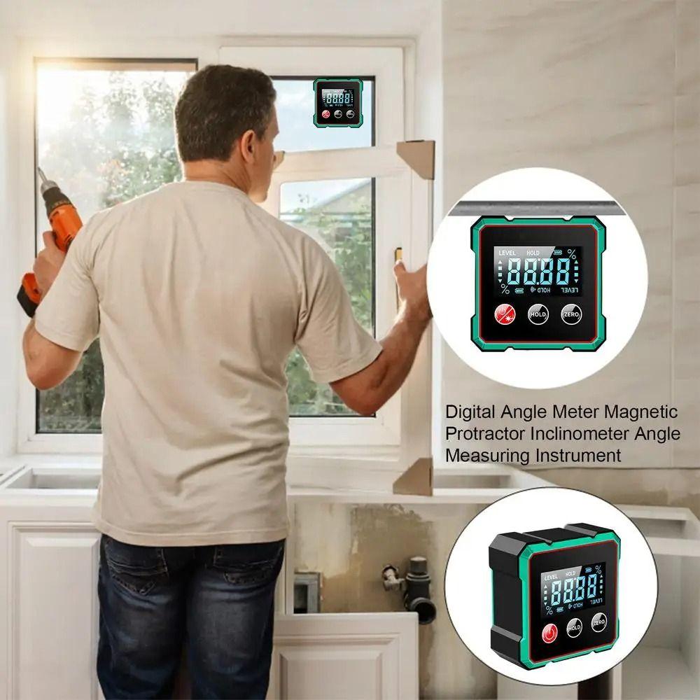 Magnetic Magnetic Protractor Laser Gauge Bevel Gauge Cube Inclinometer Inclinometer  Woodworking
