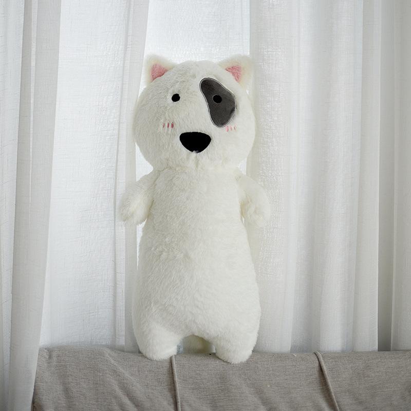 Puppy dog long throw pillow plush toy doll Shiba Inu Bull Terrier doll girl soothing doll