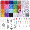 8970Pcs Glass Crystal Bead Pendant Set Box For Jewelry Making DIY Bracelet Necklace