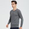 Hengyuanxiang Men's Pure Cashmere Round Neck Sweater
