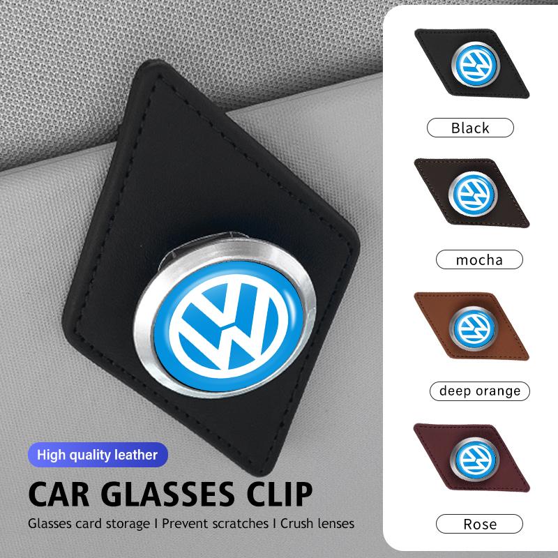 Car Sunglasses Clip Card Ticket Holder Stand Fastener Eyeglasses Sun Visor Car Accessories For Volkswagen VW Scirocco Passat zh0
