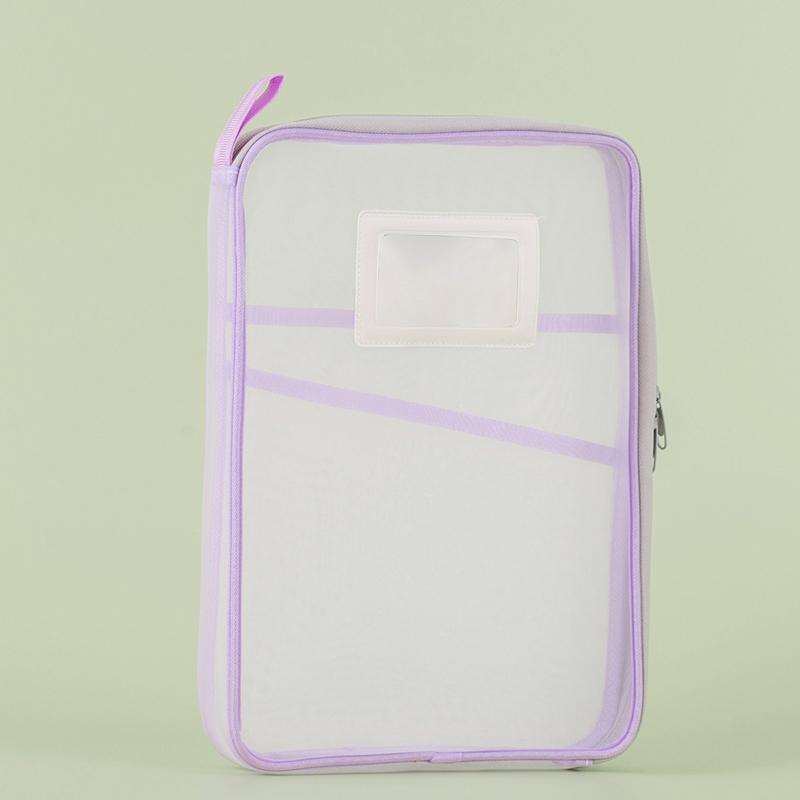 Сумка для хранения канцелярских принадлежностей формата А4, двухслойная сетчатая сумка на молнии, большая вместимость, папки-органайзеры, школьные канцелярские принадлежности, сумка для канцелярских принадлежностей