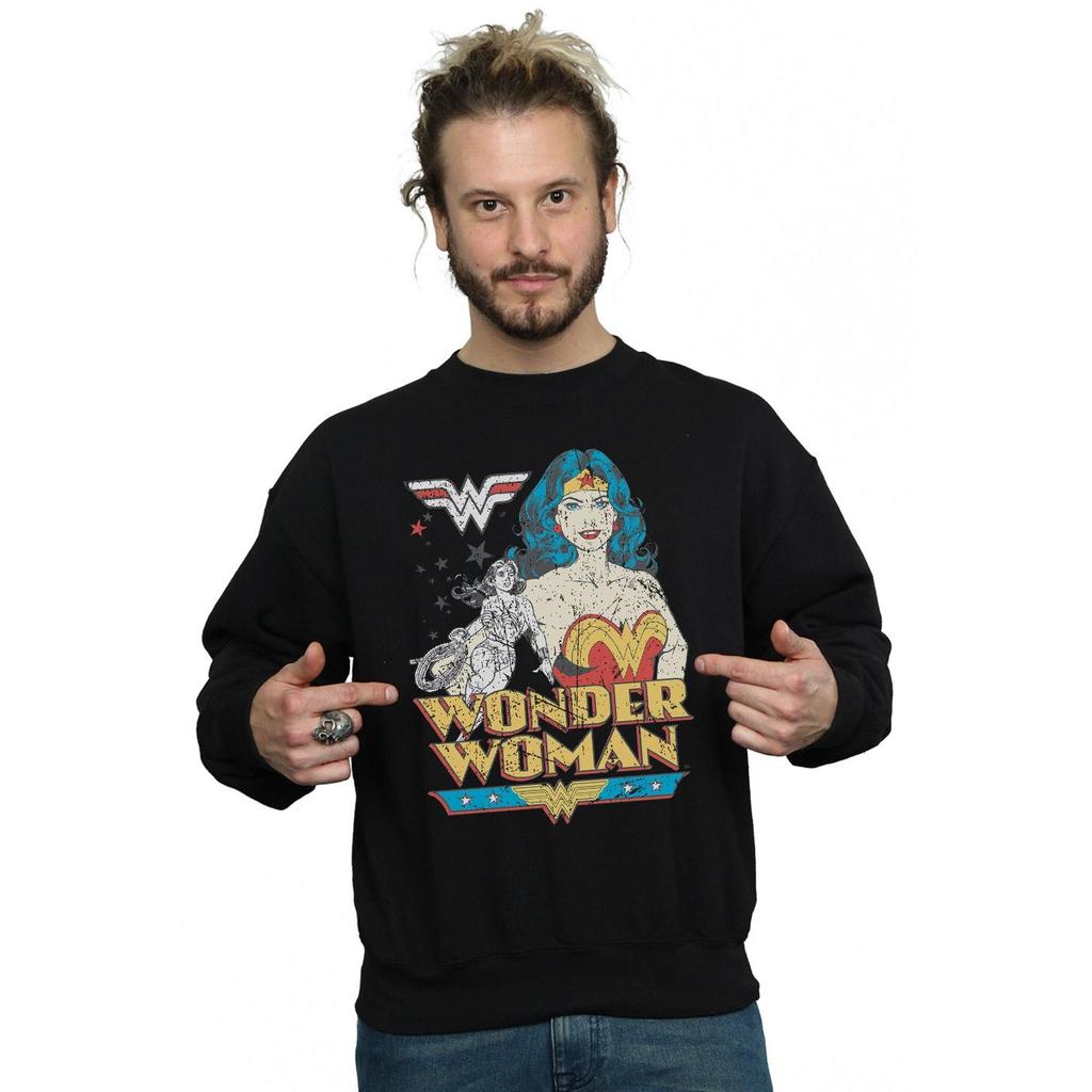 DC Comics Мужская толстовка с принтом Wonder Woman в позе