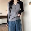 Sweater for Women Autumn Winter Thickened Warm Knitted Stretchy Long Sleeve V-neck Tops