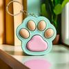 Cartoon Cat Claw Button Pendant Fingertip Toy Cat Paw Keyboard Creative Cat Paw Keychain  Kids Toy