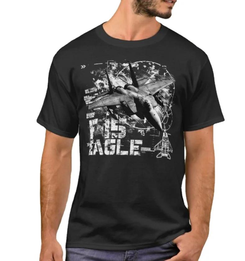 F15 Eagle Tactical Fighter Airplane TShirt Summer Cotton Short Sleeve ONeck Mens T Shirt New S3XL