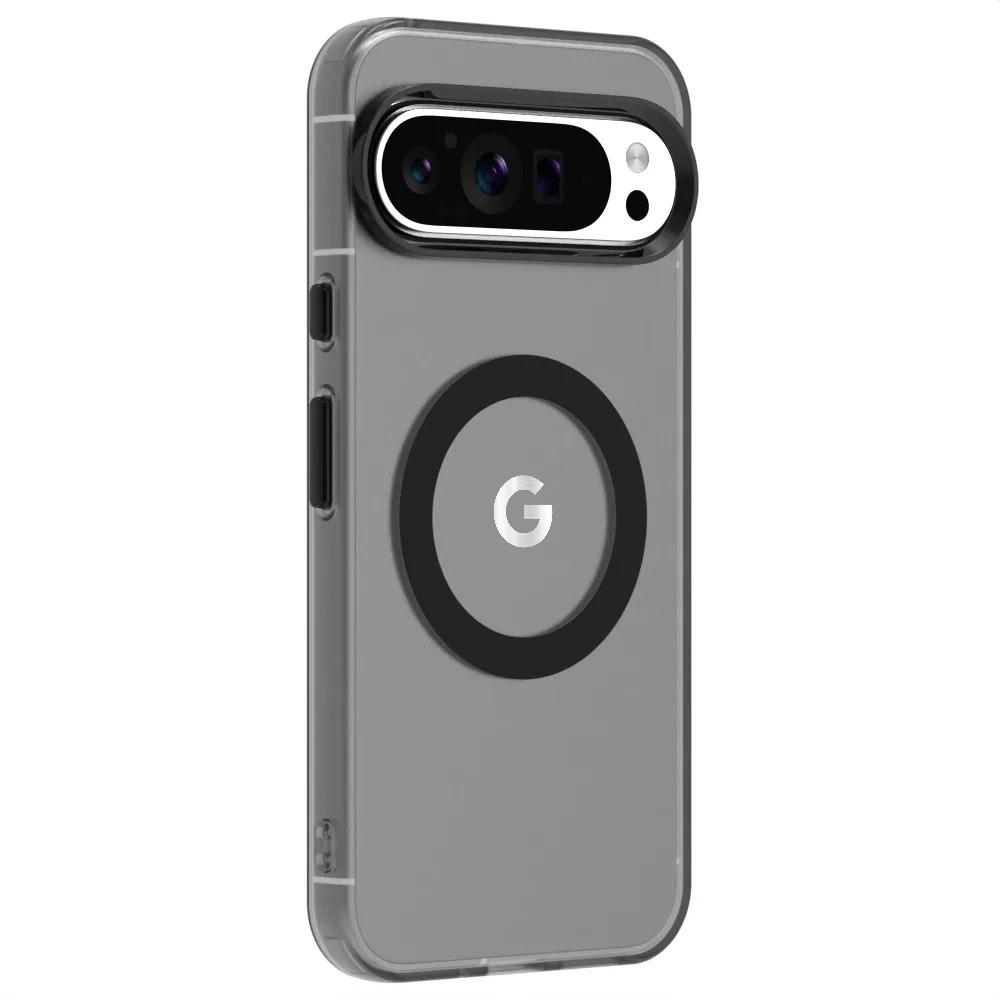 Матовый Полупрозрачный Конфетный Цветной Совместимый с MagSafe Чехол-Зарядка Для Google Pixel 10 9 8 7 Pro XL A Ощущение Кожи ПК Защитный Чехол