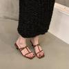 Niche High Heels Thin Strap Cool Slippers Women's Shoes Wear 2025 New Summer Temperament with Skirt Sandals