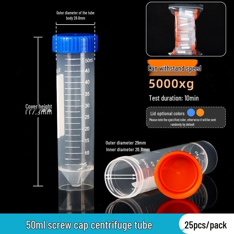Laboratory Plastic Tubes: PCR, Centrifuge & Seed Bottles in 0.2/1.5/5/10/15/30/50ml