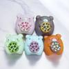 Silicone Squeeze Bear Cookie Toy TPR Nurse Cookie Pinch Toy Safe Bear Slow Rebound Toy  Adults