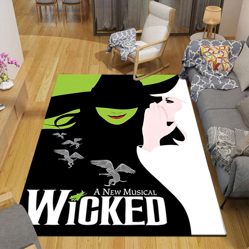 1Pc Musical Poster Rug, Office Carpet Indoor Outdoor Doormat, Non-Slip Soft, Living Room, Christmas Halloween Gift M92986
