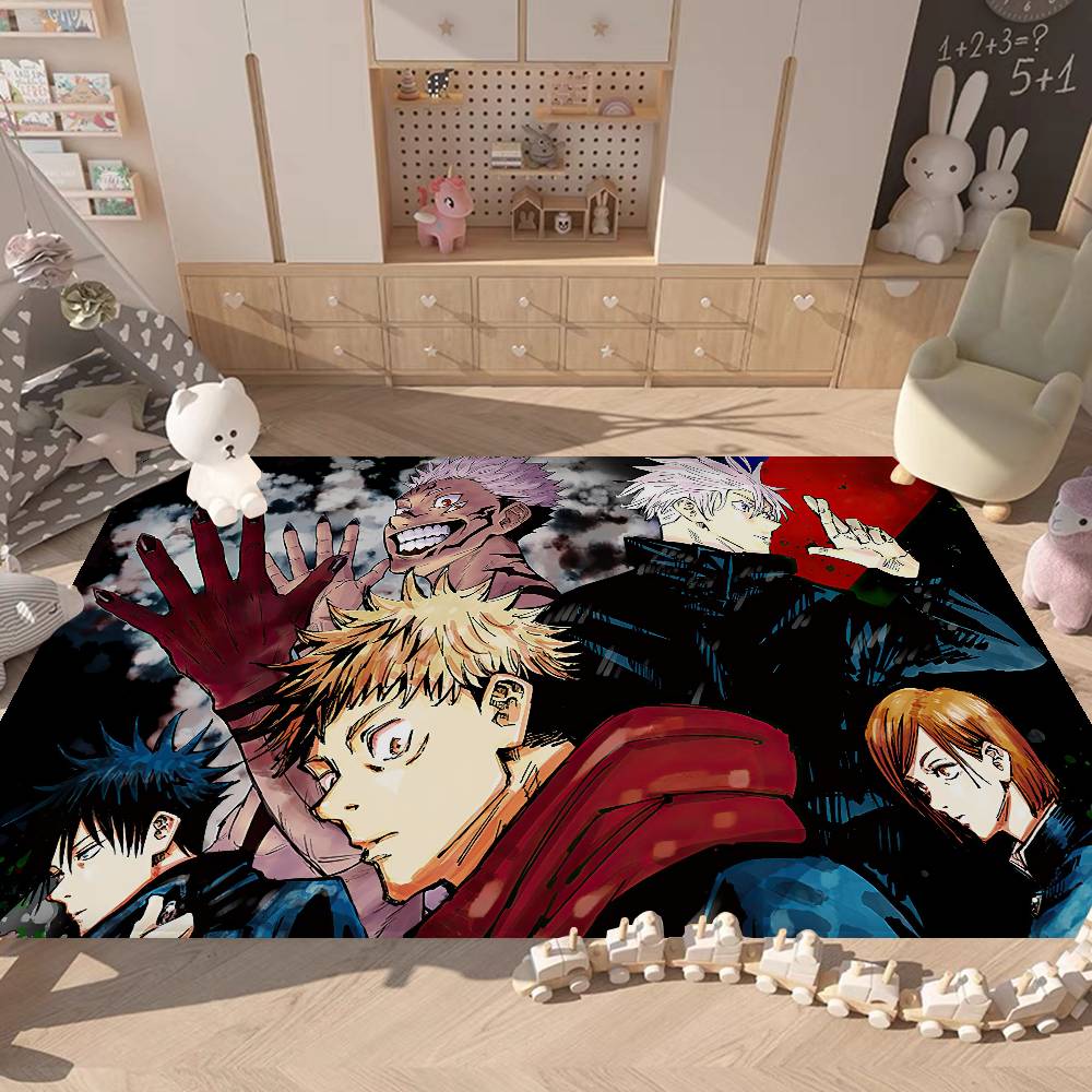 Мультфильм Jujutsu Kaisen Коврик для ванной Детская Комната Спальня Декор Балкон Противоскользящий Придверный коврик Гостиная Alfombra