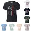 Men's Flag Printed T-Shirt Men's Loose Casual Short Sleeve Top