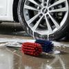 Professional Automotive Wheel Care Tool Car Rim Scrub Brush Deep Gap Cleaning Wheel Hub Brush with Flexible Fiber Bristles