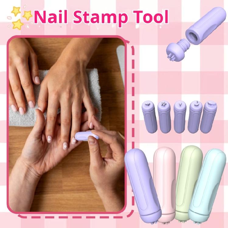 Silicone Nail Art Stamper Kit with Flower Patterns for Beginners and Professional Nail Artists Creative Nail Art