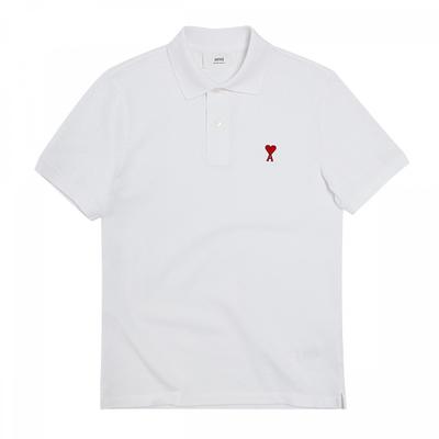 Ami Bfupl001 760 100 Поло Унисекс с Коротким Рукавом с Логотипом Маленького Сердца Ami de Coeur