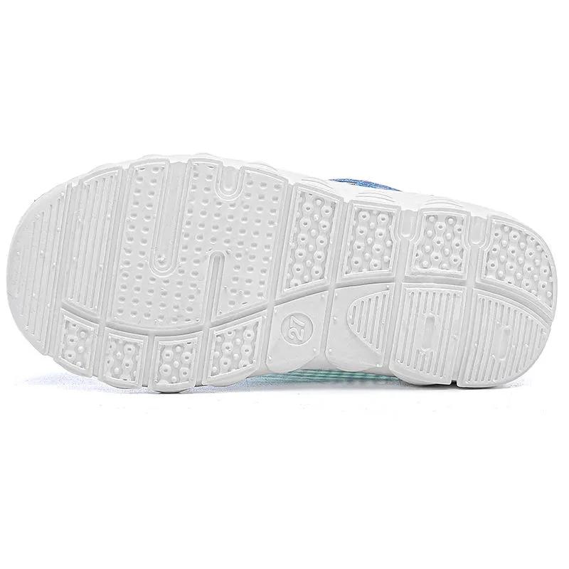 Белая спортивная обувь на мягкой подошве для мальчиков и девочек весной и летом с дышащей сетчатой ​​поверхностью для детей