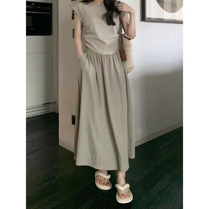 Юбка-макси Yamamoto с высокой посадкой и плиссировкой - Стройнящий японский повседневный летний стиль