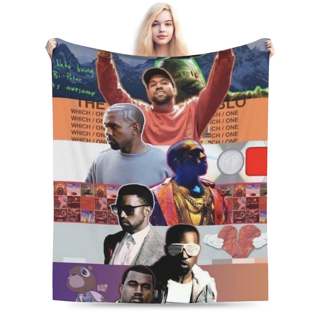 Kanyes wests Blanket Super Soft Warm Throw Blankets for Bed 50x60 Inch Multiple Sizes Rug Piece