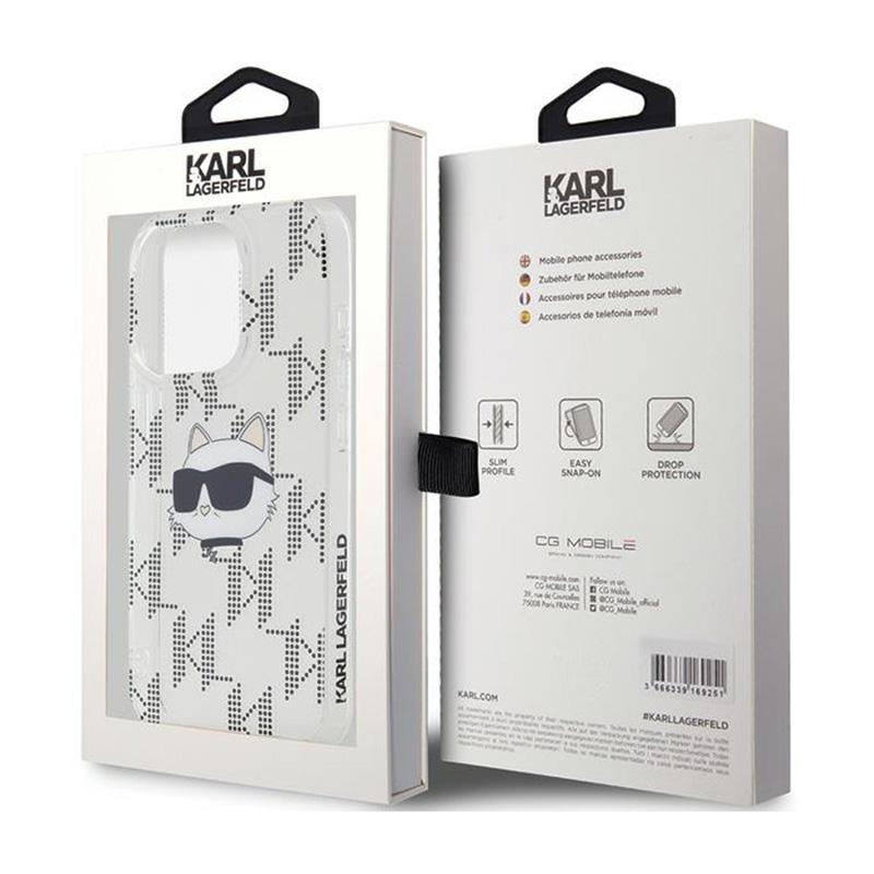 Karl Lagerfeld Iml Choupette Head & Monogram - Etui Iphone 15 Pro Max (Przezroczysty)