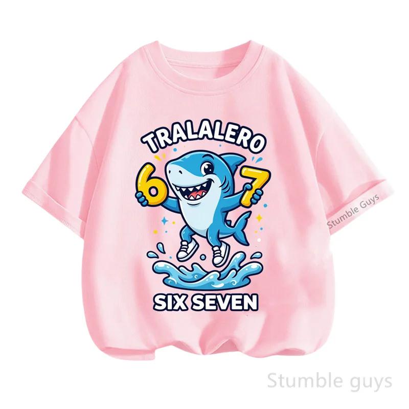 Kids Trendy Wear 67 Print Tshirt Six Seven T-shirt Summer Short Sleeve Boys Clothes Girls Tops
