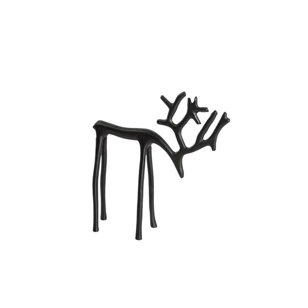 Современное декоративное черное украшение в виде северного оленя, рождественское украшение, настольные рождественские украшения, настольное украшение