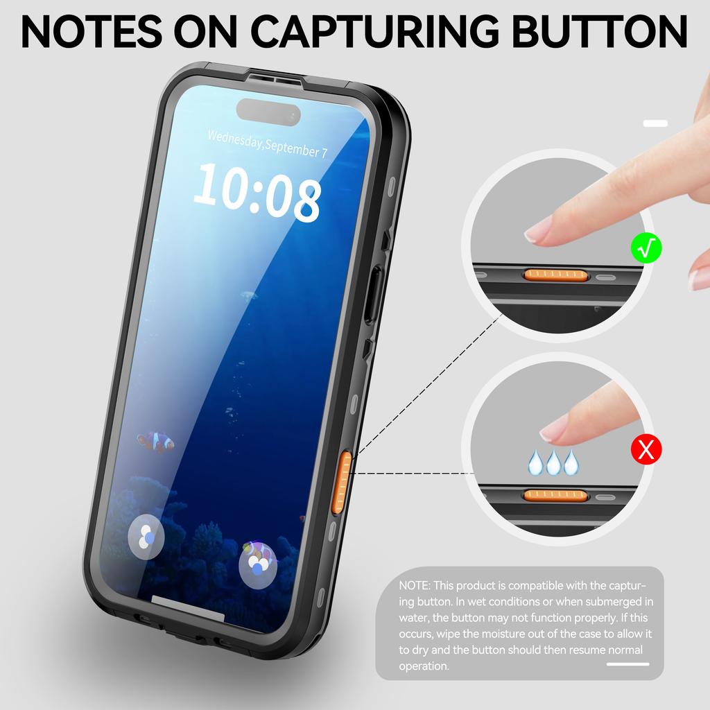 Shellbox IP68 Magnetic Waterproof Phone Case for Swimming & Diving - Compatible with IPhone 17/17AIR/17Pro/17Promax