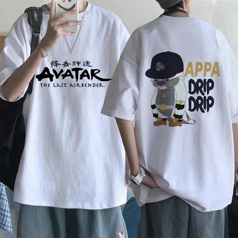 Модная футболка Mange Аватар: Последний маг воздуха Y2k Футболка Уличная одежда Аппа Йип Повседневная футболка Хип-хоп Харадзюку Футболки Топы Одежда