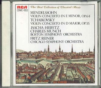 CD FRITZ REINER, BOSTON SYMPHONY ORCHE - Mendelssohn, Tchaikovsky : Violin C CDMC1053 RCA Japan Classical Used