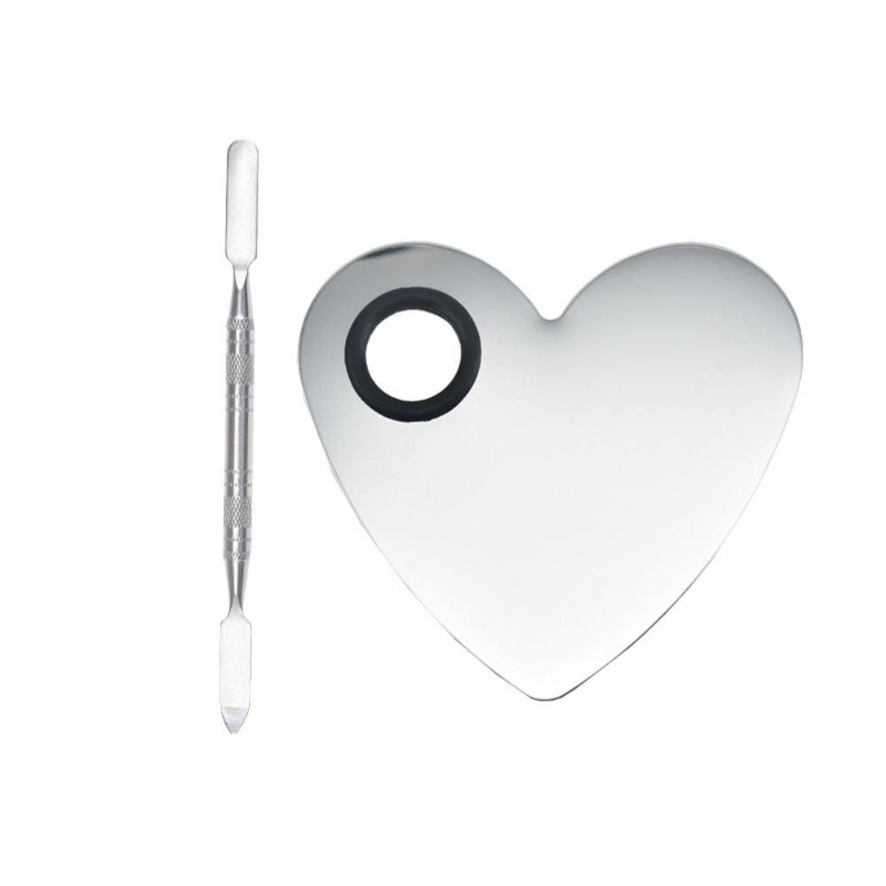 Portable Makeup Color Palette Stainless Steel Foundation Eyeshadow Mixer Palette